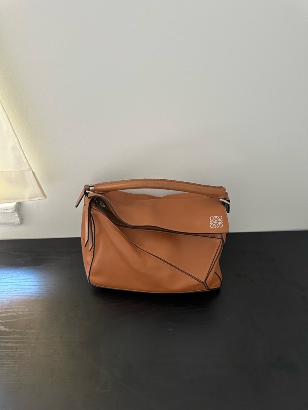 Loewe Tan Puzzle Shoulder Bag with Top Handle